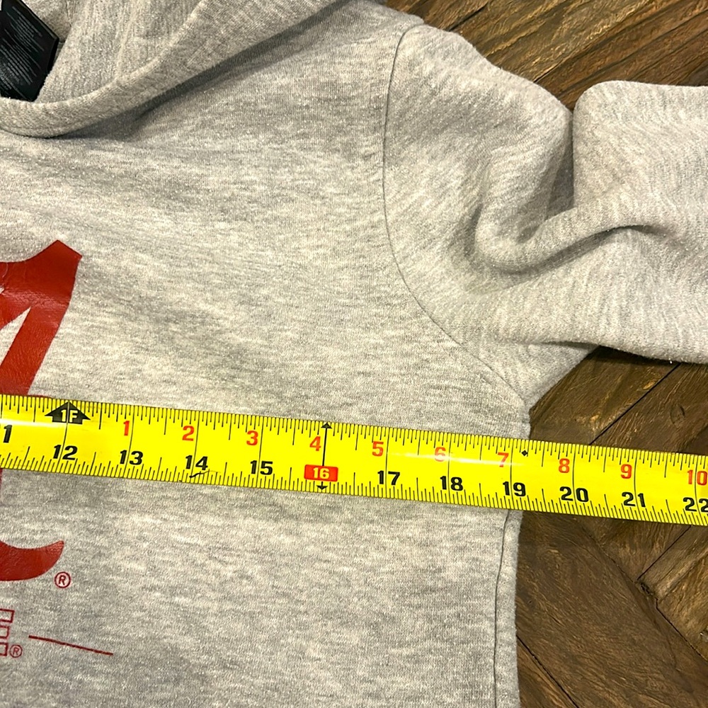 Boys Alabama Crimson Tide Hoodie, Size Youth XL(18-20) Light Grey/Crimson - Picture 6 of 8